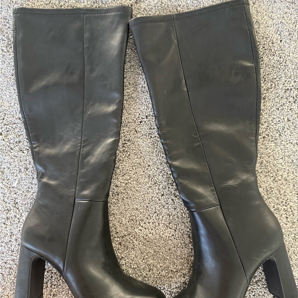 Madden Girl Black Heeled Boots - Picture 2 of 7